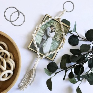 Artisan fait à la main en macramé porte-Photo décoratif corde embrasse Boho Style Accent pour la maison chambre salon rideaux - Product Image 1