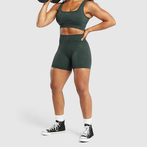 Vente en gros Short de sport personnalisé pour femmes été Short d'athlétisme en polyester avec logo Short à taille élastique pour femmes - Product Image 6