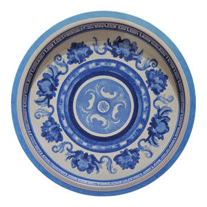 Rive Bleu Collection Metal <b>Round</b> <b>Tray</b> - dia 315 mm - Product Image 1