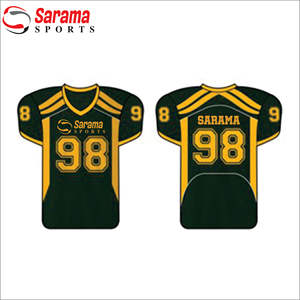 Conjunto de técnica de sublimación de camisetas de fútbol americano hecho a medida estilo con patrón de números ropa deportiva para adultos - Product Image 1