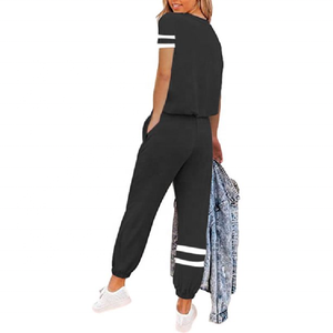 Conjuntos de Yoga de dos piezas de alta calidad para mujer, diseño de logotipo personalizado con opción de talla grande para fitness de verano - Product Image 4