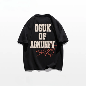 Verano moda peso pesado Retro calavera cabeza impresa 100% algodón camiseta para hombres cuello alto Casual Fitness calle estilo personaje - Product Image 4