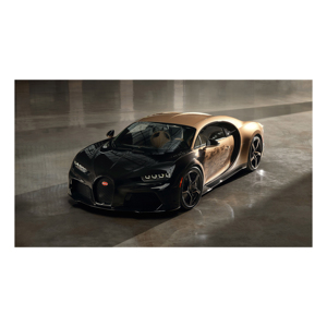 Bugatti Veyron เครื่องยนต์เทอร์โบ1,200แรงม้าให้การขับขี่แบบจำกัดขนาดของยาง R20พวงมาลัยซ้ายภายในมืด
