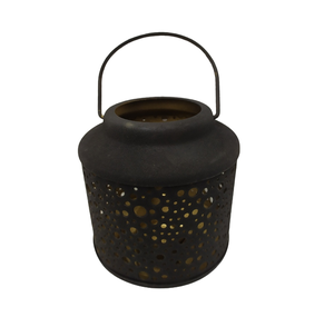 Lanterne indienne faite à la main en fer noir mat décoration d'Halloween bougeoir bougeoir lanterne en gros en vrac - Product Image 1