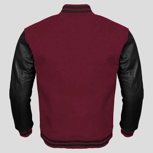 Wholesale Men's High Quality Varsity Jacket Stand New Design Winter Fashion Cotton Fleece CollegeBaseballjacket for men - Product Image 2