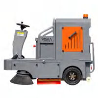 Balayeuse électrique autoportée ZMT E-16 S16 avec personnalisation disponible, moteur haute performance et bac à déchets de 160L pour sols secs