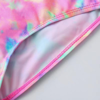Tie Dye pakaian renang anak perempuan, kostum berenang silang potongan Tinggi