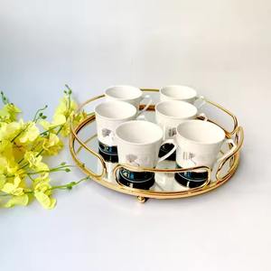 Arabic Style Stainless Steel And <b>Mirror</b> Luxury Wedding Decoration Home Hotel Fruit Serving Tray - Product Image 5