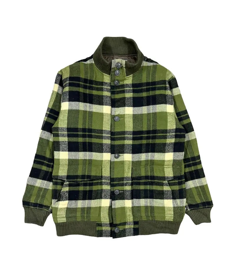 Vintage Herren grün seltenes reichhaltiges Wollmantel Tartan geknöpfte Jackette personalisierte reichhaltige Wolljacke für Herren