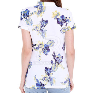 เสื้อโปโลพิมพ์ลายผู้หญิงใส่สบายทุกวัน เสื้อโปโลพิมพ์ลายผู้หญิงผ้าฝ้ายระบายอากาศ เสื้อโปโลพิมพ์ลายผู้หญิงแฟชั่น - Product Image 3