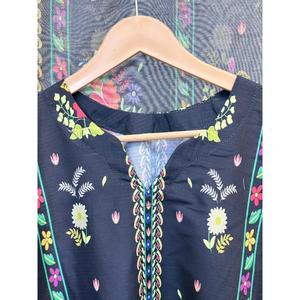 FUSION LAWN 3 PCS SUIT SL00250 เสื้อแขนสามส่วนผ้าชีฟองสไตล์โบฮีเมียนสุดชิค - Product Image 2