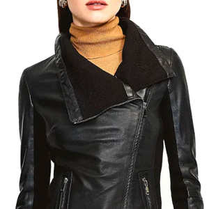 Chaquetas de Cuero PU para Mujer, Talla Grande, Cuello Mandarín, Diseño con Cremallera, Impermeables, Ecológicas, Invierno 2026, Alta Calidad, Venta al Por Mayor - Product Image 3