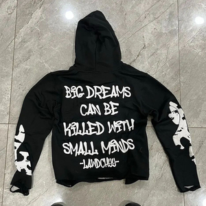 เสื้อฮู้ดดี้ผู้ชาย สีเขียว พิมพ์ลายกราฟิก แขนยาว สไตล์ลำลอง เสื้อสวมหัว สตรีทแวร์ สำหรับฤดูร้อน รับผลิตแบบ OEM - Product Image 6