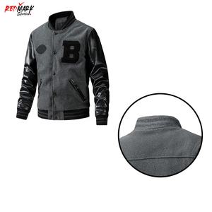 Chaqueta universitaria de lona Vintage para hombre, ropa de calle informal, bombardero de béisbol con parche para ropa informal - Product Image 6