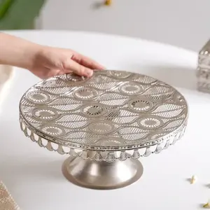 Wholesale Best Durable Iron <b>Cake</b> Stand with Premium Embossed Top Plate Display <b>Cake</b> <b>Tools</b> for Celebration Dining Baking at Bulk - Product Image 1