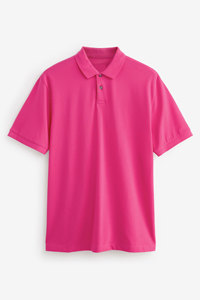 Vente en gros de polos en piqué rose vif réguliers à manches courtes de qualité exportée - Product Image 5