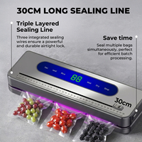 65kPa 120W 30cm 4L/min etanche ecran tactile scellage multi-sacs tuyau externe machine sous vide soudeuse emballage alimentaire