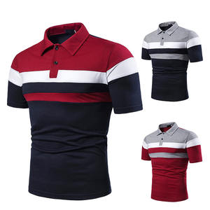 2025 demi-manches Micro col interlock Polo T-shirt 100% coton hommes Polo T-shirt contraste couleur Polo nouveaux vêtements - Product Image 6