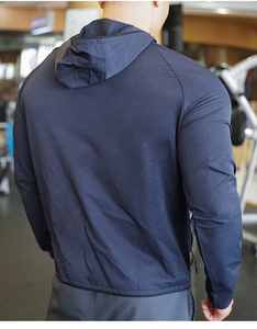 <span class=keywords><strong>Giacca</strong></span> sportiva da ginnastica invernale Slim Fit da ginnastica giacche taglie forti da uomo con Zip - Product Image 2