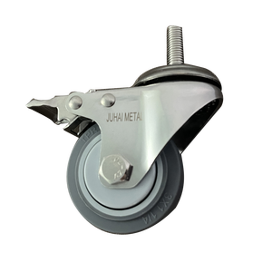 5 Polegada TPR Rodízio Giratório com Freio e Placa Superior para Heavy Duty Carrinho Roda Caster - Product Image 3