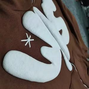 Sweats à capuche en coton polaire zippés à impression en mousse Fashion Wear Street Wear - Product Image 6