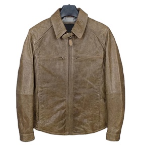 Chaqueta de cuero para hombre encerada marrón elegante y atemporal para máxima elegancia y comodidad - Product Image 1