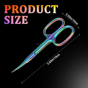Ciseaux à cuticules en acier inoxydable avec logo personnalisé, revêtement en titane, outil professionnel pour enlever les peaux mortes, fournitures de manucure - Product Image 5