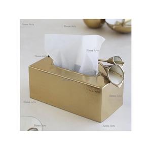 Trending Design Aluminium Napkin Box <b>Gold</b> Color Rectangle Shape <b>Tissue</b> <b>Paper</b> Box At Cheapest Price - Product Image 1