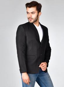 Blazer Formal Negro para Hombre de Primera Calidad, Abrigo para Negocios, Bodas y Oficina, Disponible a un Precio Accesible desde India - Product Image 2