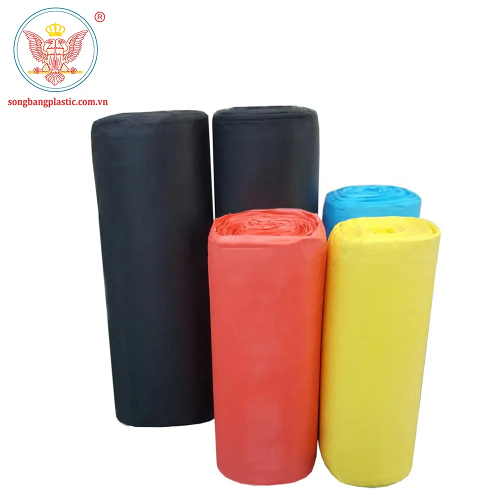 Multicolor Household Garbage Bags Trash bags Flat Kitchen Trash Can Custom Multicolor Garbage Bag Production In Vietnam