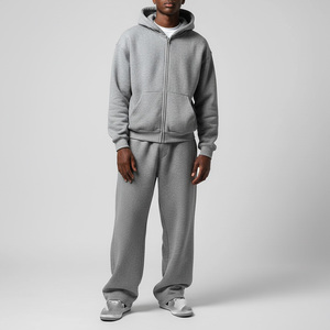 Conjunto Deportivo Unisex Personalizado con Sudadera con Capucha y Pantalones Ajustados, Ropa Deportiva Informal de Color Sólido, 100% Algodón para Pedidos al por Mayor - Product Image 5