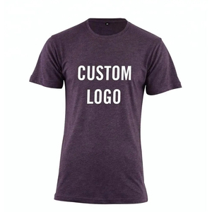 T-shirt en coton avec logo personnalisé pour hommes, manches courtes, couleur unie rouge, t-shirts avec logo personnalisé pour hommes - Product Image 3