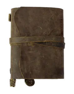 Moda all'ingrosso su misura colore A5 cartonato in pelle Journal Notebook con fascia elastica di cancelleria set di libri di stampa