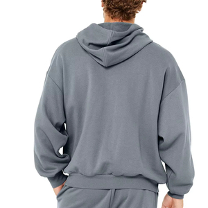 Nueva llegada de buena calidad adulto puro algodón con capucha sudadera pantalones de chándal conjunto de invierno entrenamiento hombres sudaderas con capucha conjunto - Product Image 5