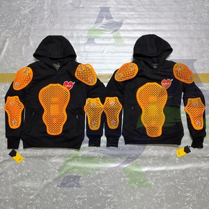 Sudadera con Capucha de Aramida para Motociclistas, Fabricada con la Mejor Calidad, con Certificación CE, Sudadera Unisex de Algodón Grueso, Color Negro - Product Image 6