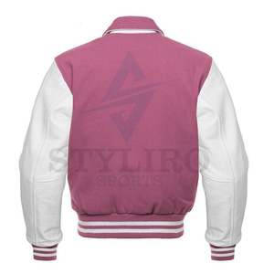 Wholesale Men's High Quality Varsity <b>Baseball</b> <b>Bomber</b> <b>Jacket</b> Winter Wool and Leather Sleeves Hot Sale - Product Image 6