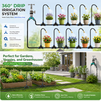 Kit de Riego para Jardín DIY, Boquilla para Áreas Pequeñas, 360° °   Sistema de Riego por Aspersión Ajustable para Patio, Invernadero, Césped y Plantas