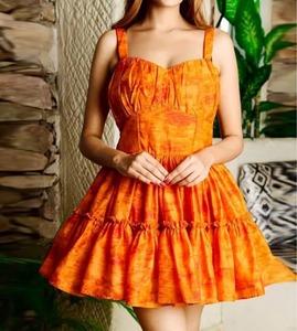 Vestido Corto de Algodón Hecho a Mano en India, Elegante, Ecológico, Estampado, para Fiesta, Informal, de Verano, con Cintura Natural, Estilo Bohemio para Mujer - Product Image 4