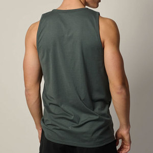 Débardeur uni personnalisé avec logo, style décontracté, pour hommes, vêtements d'été, streetwear, en tissu, vente en gros d'usine - Product Image 6