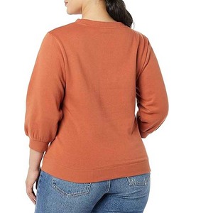 Ropa de calle sudadera de mujer ropa informal sólido 100% algodón transpirable ligero cremallera estilo manga larga logotipo personalizado - Product Image 2