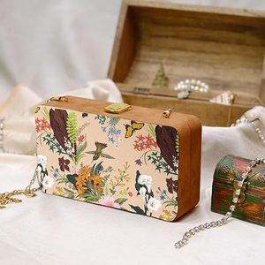 กระเป๋าไม้สไตล์วินเทจสำหรับงานแต่งงานกระเป๋าไม้ที่เป็นมิตรกับสิ่งแวดล้อมมีดีไซน์ที่กำหนดเองและปรับขนาดได้ในราคาต่ำ - Product Image 5