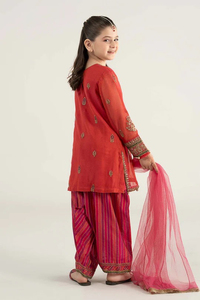 Lehenga Choli traditionnel pakistanais brodé en soie et coton pour femmes et enfants, robe décontractée à coupe évasée, séchage rapide, ajustement régulier - Product Image 2