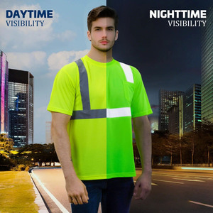 Polo Fluorescent Sécurité Hommes Vêtements de Travail Travailleur de la Construction Salut Vis Polo T-shirt Avec Réfléchissant À Manches Courtes Chemise De Sécurité - Product Image 5