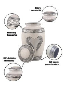Urna conmemorativa para cenizas humanas Urna de cremación de alta calidad para seres queridos Urna de aluminio duradera con diseño hecho a mano - Product Image 5