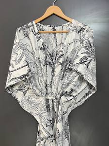 100% Coton Caftan Robes Pur Coton Caftan Festival Vêtements Kimono Caftan - Product Image 5