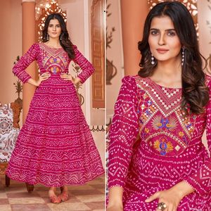 Nhà Thiết Kế Của Phụ Nữ Dệt Kim Len Thẳng Đơn <span class=keywords><strong>Kurti</strong></span> Với Thêu Cổ Ấn Độ Phong Cách Salwar <span class=keywords><strong>Kurti</strong></span> Mua Giá Rẻ Giá - Product Image 3