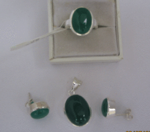 Shah Gems Fine Jewelry <b>Sets</b> for Women 925 Sterling Silver with Natural Green Onyx Crystal <b>Pearl</b> Diamond for Parties Weddings - Product Image 1