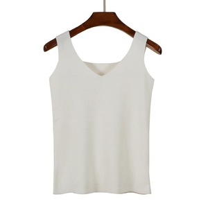 Camiseta sin mangas de verano negra para mujer con Top de encaje rojo, camisolas sueltas, chaleco de talla grande, ropa interior para mujer - Product Image 5