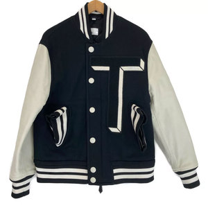 Chaqueta de cuero de lana con letras de béisbol hecha a medida para hombre, chaqueta Versity de alta calidad en varios colores - Product Image 1
