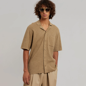 Suéter Básico de Verano con Bolsillo en el Pecho Izquierdo para Hombre, Color Sólido, Nuevo Polo de Verano con Cuello en V - Product Image 1